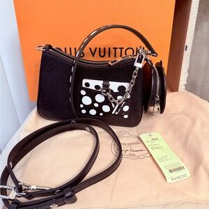 New Louis Vuitton Kusama Yayoi Marellini Epi Noir M21703